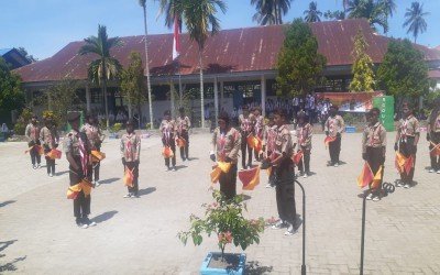 SMP Negeri 3 Mamuju pada Lomba PBB di HUT TNI yang ke-79
